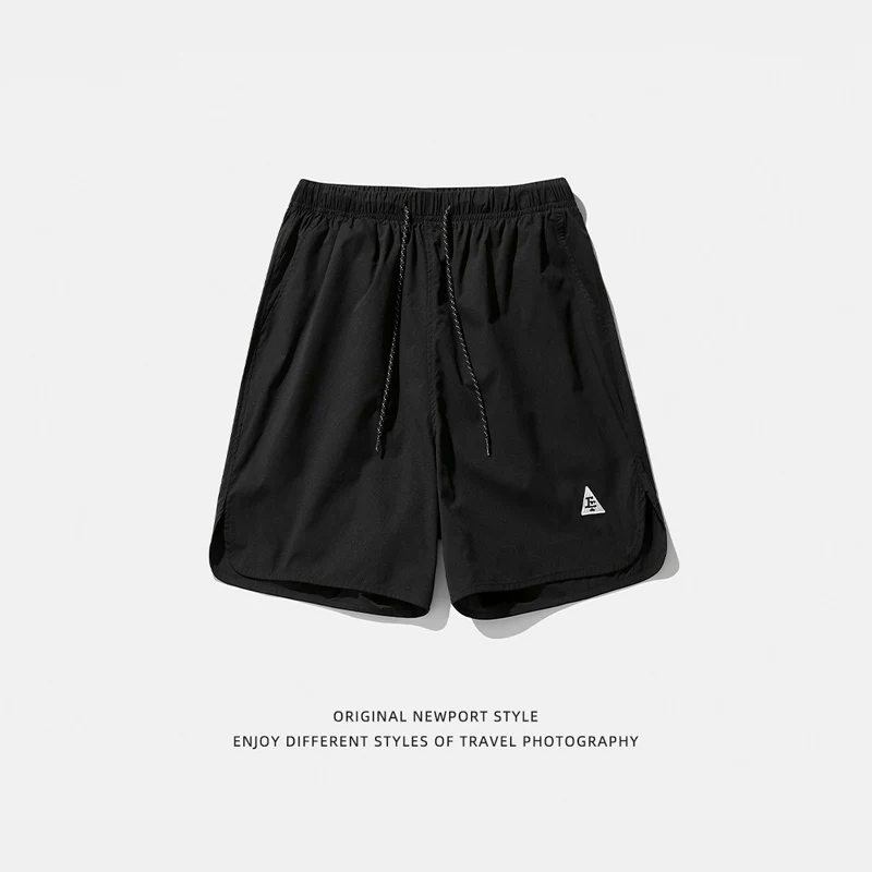 TFETTERS Brand Baggy Casual Shorts Men 2025 Summer New Beach Outdoors Rounded Hem Shorts Male Korean Solid Color Clothes Man