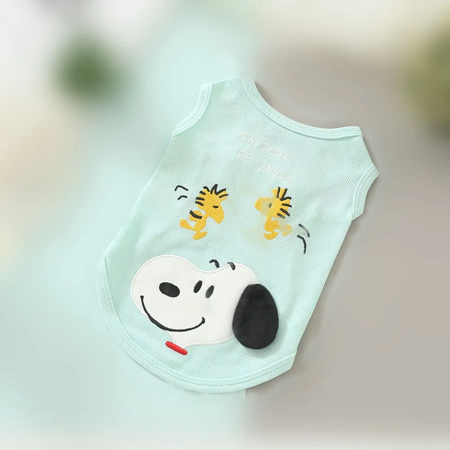 

Snoopy Spring and Summer New Japanese and Korean Ins vest Pet Dog Clothes can Pull Short Sleeve Pet Dog T-Shirt Sleeveless