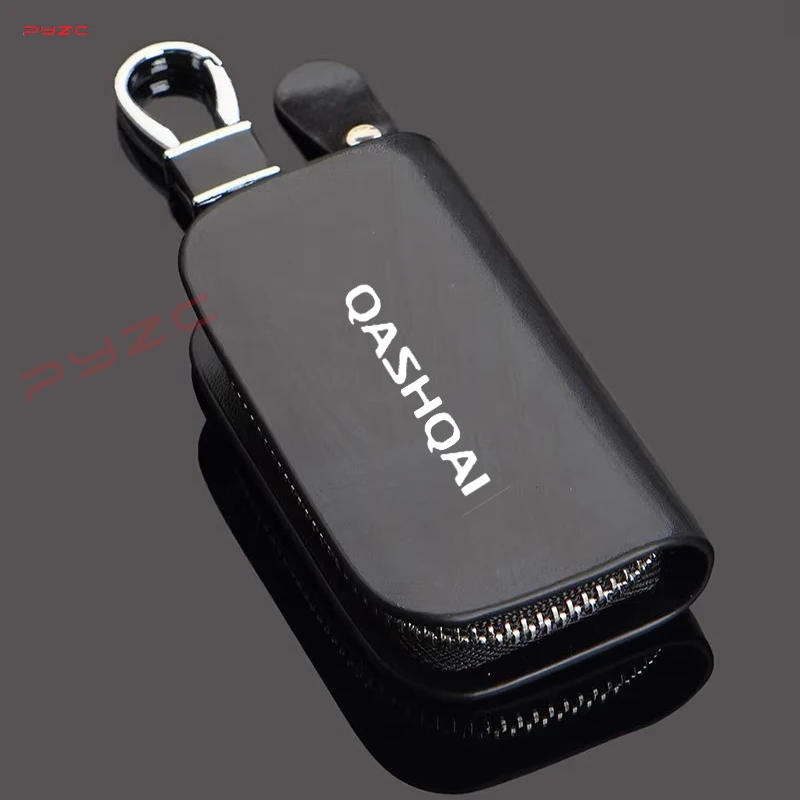 Vintage Genuine Leather Wallet Key Holder Housekeeper Keys Organizer for Nissan Juke Kicks Micra Murano X-trail Teana Qashqai