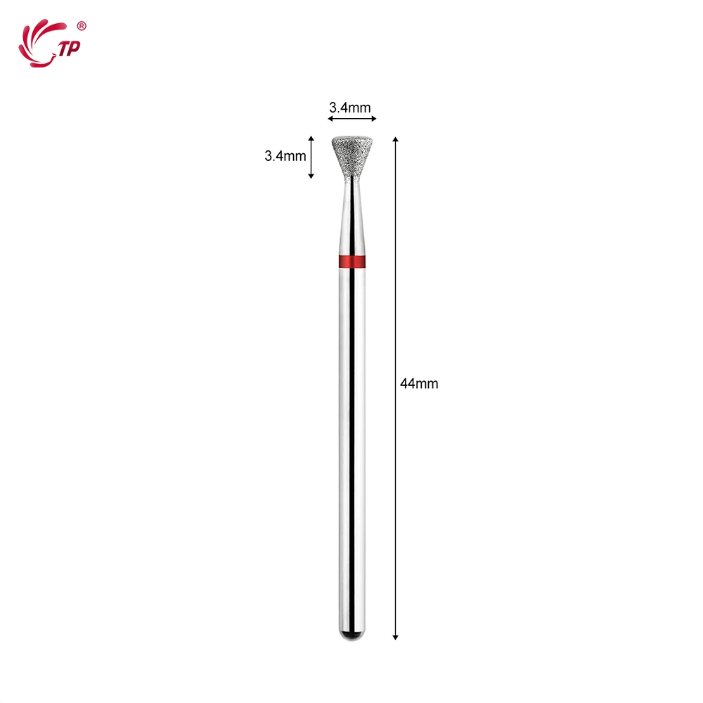 TP 2pcs Diamond Nail Drill Bits Rotary 3/32'' Milling Cutter for Manicure Pedicure Nail Files Electric Cuticle Clean Nail Tools