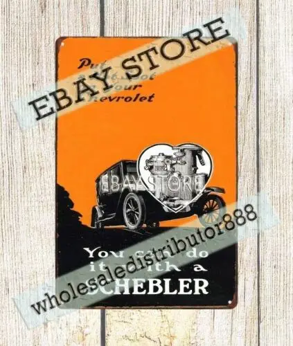 1925 SCHEBLER Carburetor auto car automotive metal tin sign poster art prints