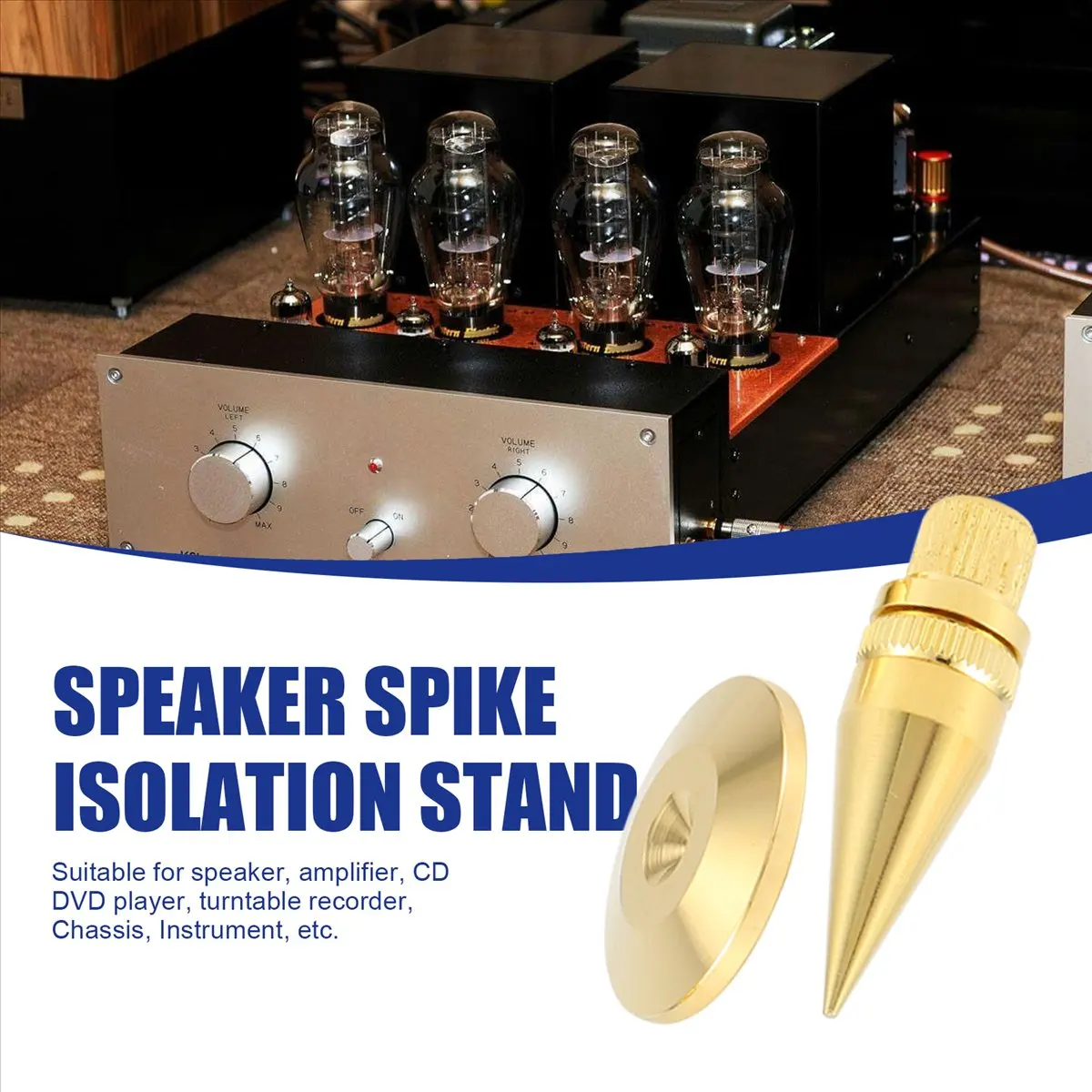 

Y69A 16 пар медных изолирующих шипов для динамиков 6 x 36 мм + подставки-прокладки для изоляции акустических систем