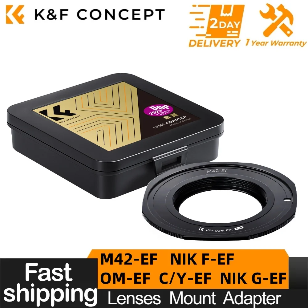 

K&F Concept for M42 Nikon F AI NIK G Contax Yashica C/Y Olympus OM Screw Lenses To Canon EOS EF EF-S 200D 80D Mount Lens Adapter