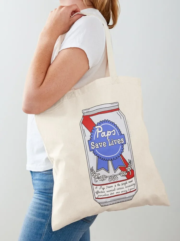 

Pap Smears Save Lives - The Peach Fuzz Tote Bag hand bag Custom bag the tote canvas tote bags