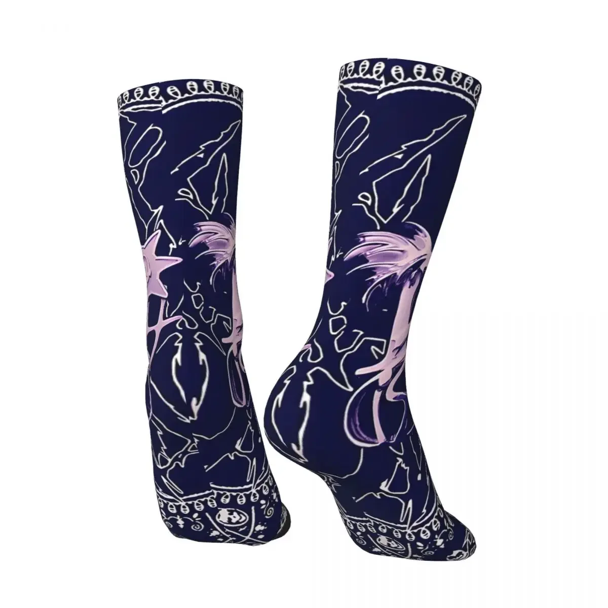 Retro BLADEE DRAINGANG BANDANA Men's compression Socks Unisex Harajuku Seamless Printed Novelty Crew Sock