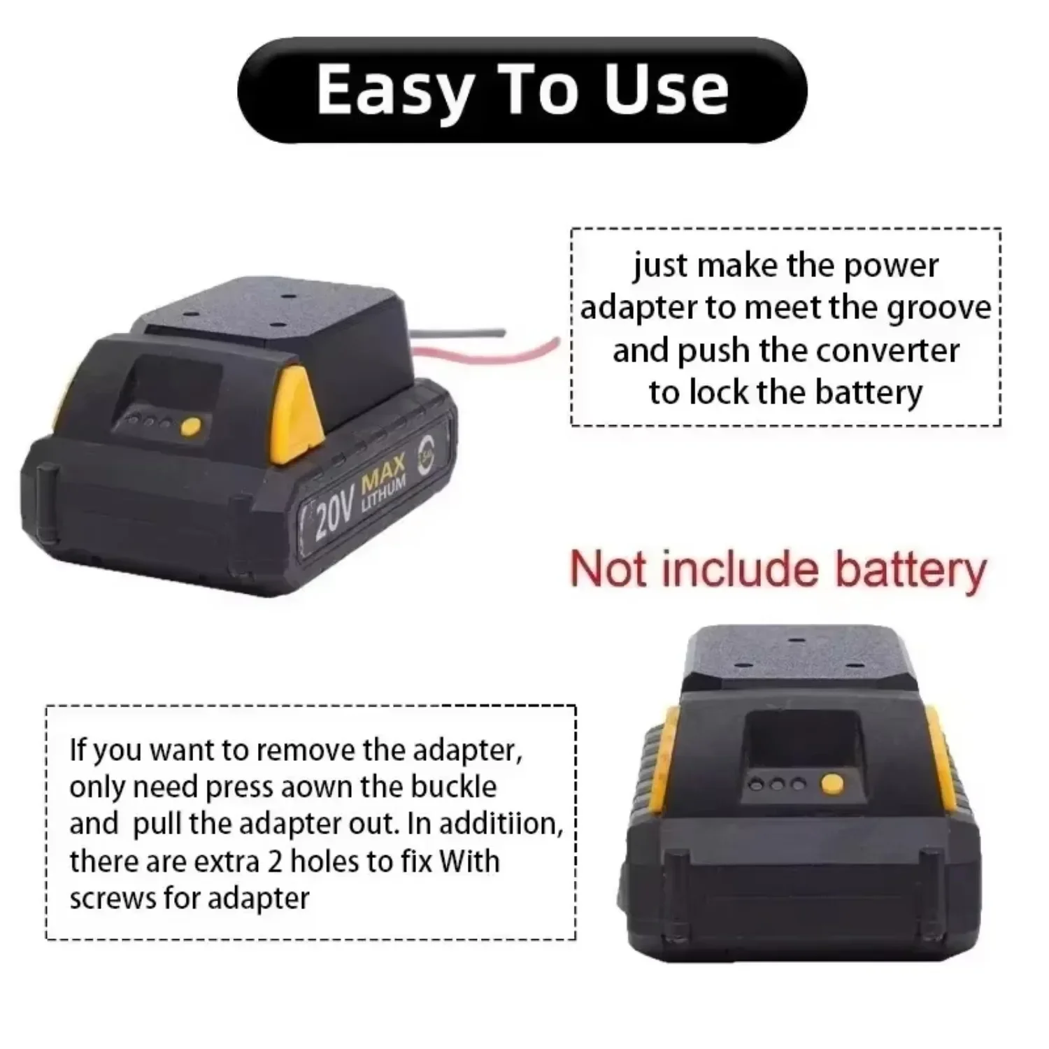 Блок питания «сделай сам» для Deko 20 В, литий-ионный аккумулятор, адаптер «сделай сам», адаптер «сделай сам», для робота Power Lun, игрушка, автомобильные электроинструменты, аксессуары