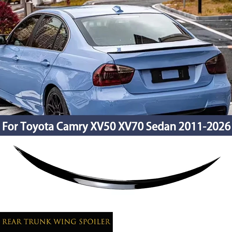 Car Exterior Tuning Rear Trunk Lid Spoiler Wing Stickers For Toyota Camry XV50 XV70 Sedan 2011-2026 Auto Accessories
