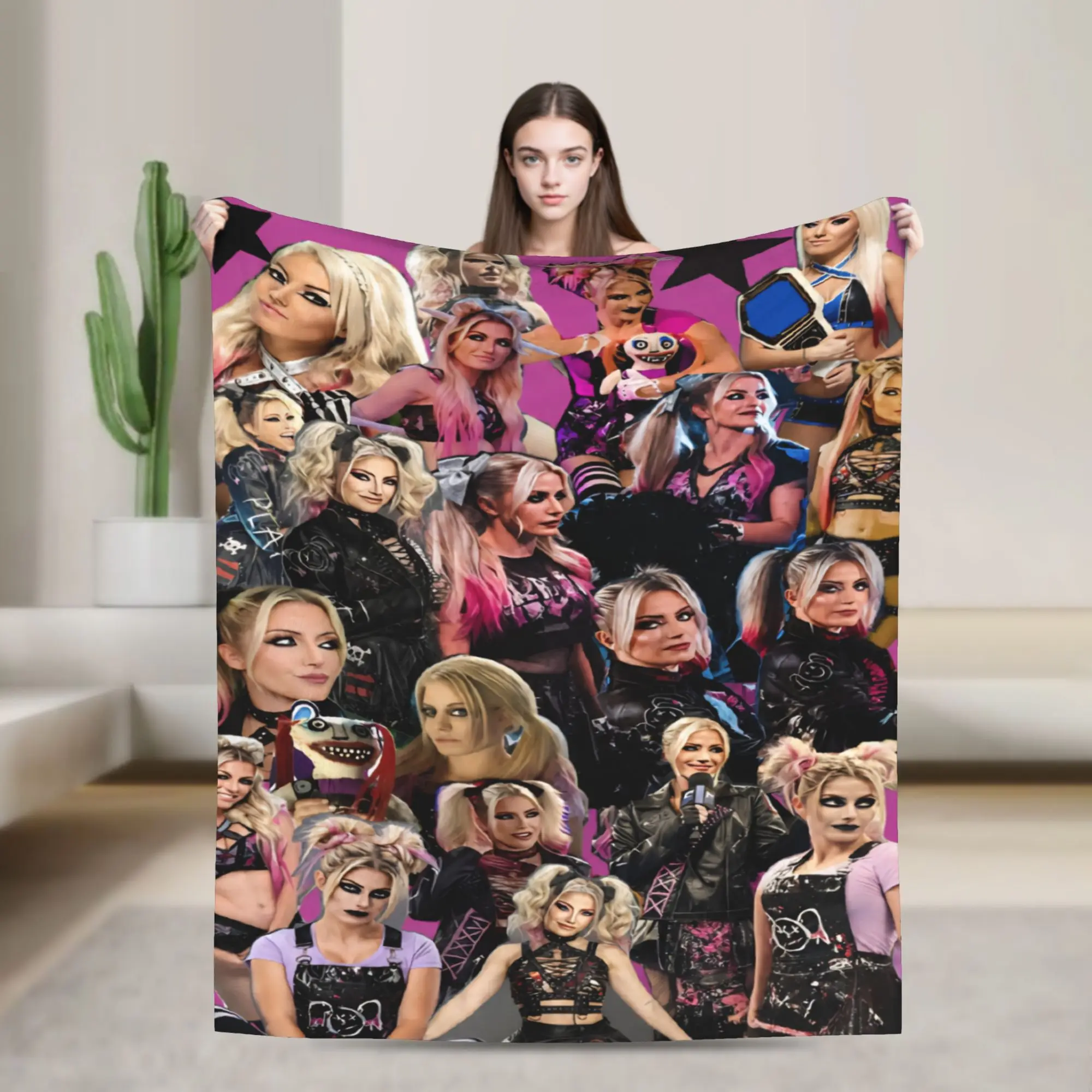 Alexa Bliss wrestler Blanket Multi-size Super Soft and Warm  Throw Blankets for Sofa Couch and Bed