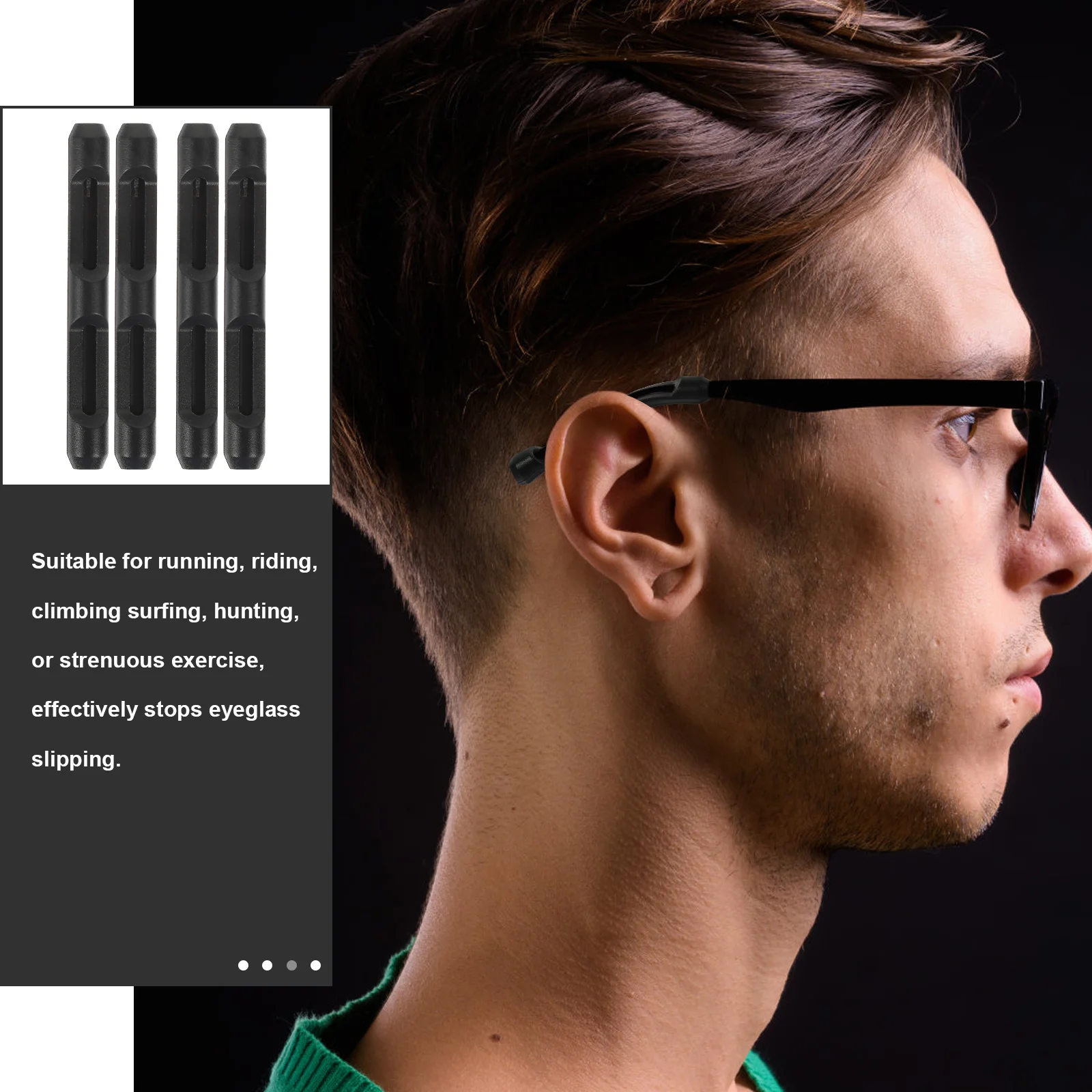 

Eyeglass Accessories Non Slip Ear Grips Glasses Ear Cushions Lightweight Comfortable Anti Skid Suitable for Running