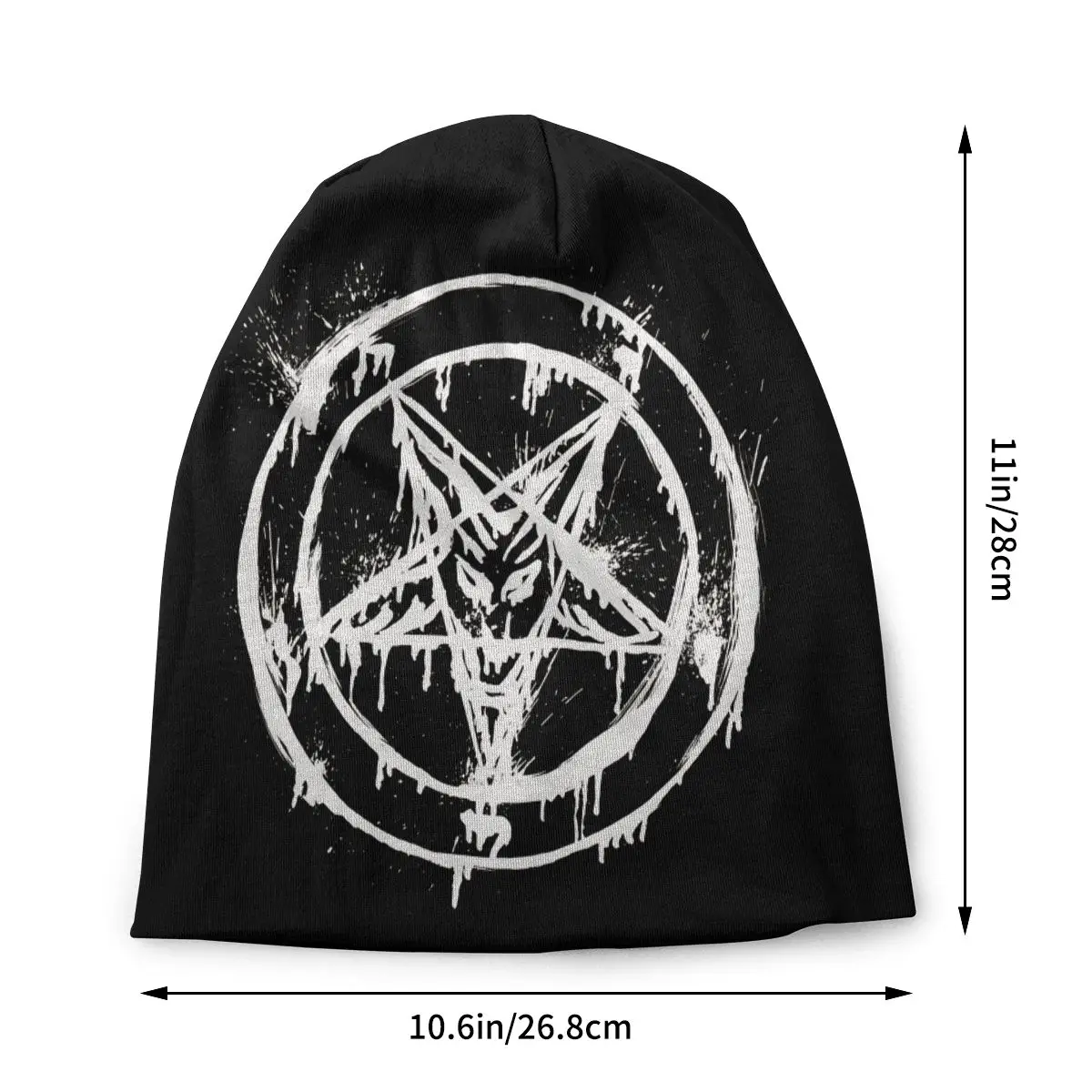 Satan Pentagram Goat Men Women Thin Beanies Windproof Ski Cap Skullies Bonnet Hat