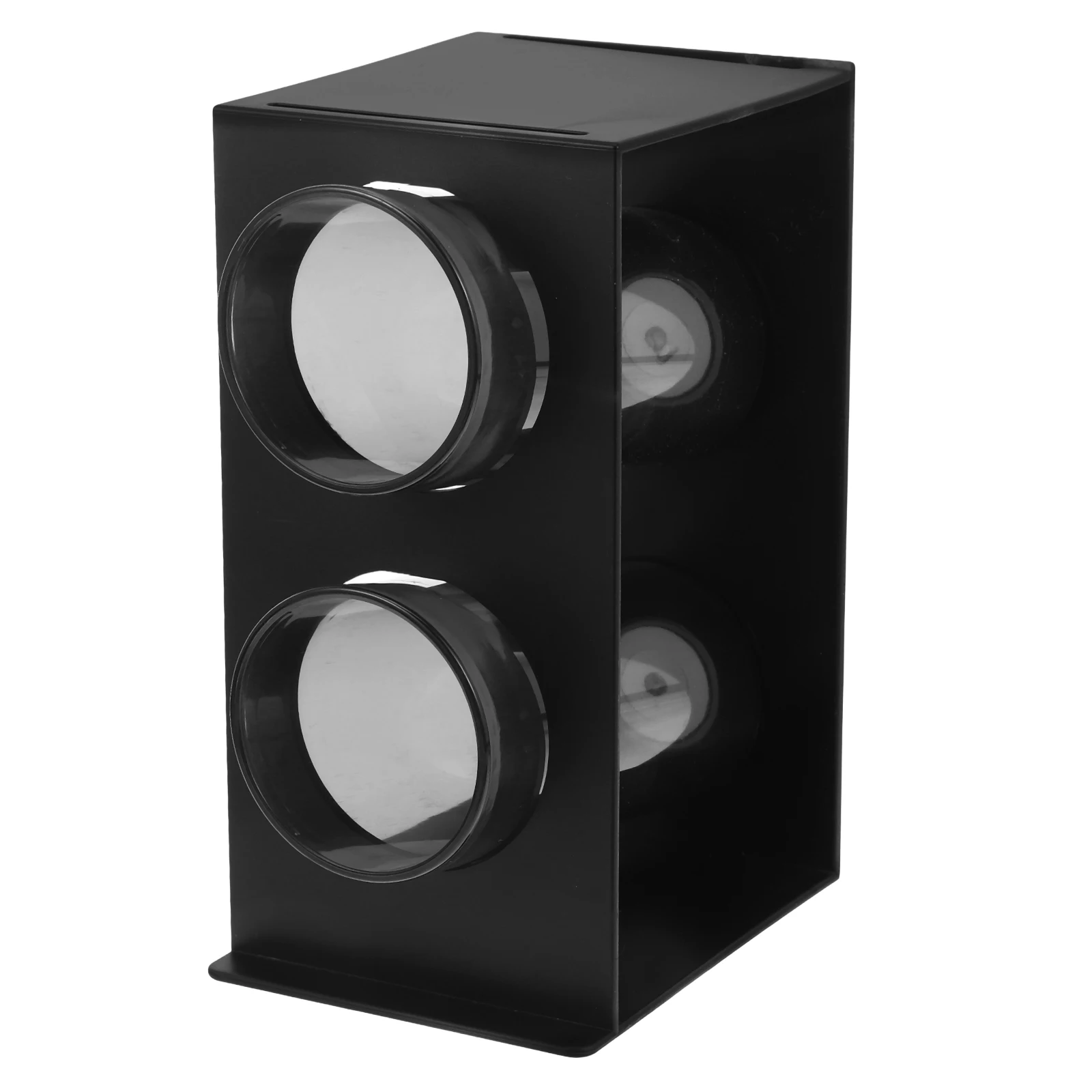 

Double Grid Pen Holder Office Desk Container Double-slots Desktop Pp Pencil Multi-functional Organizer