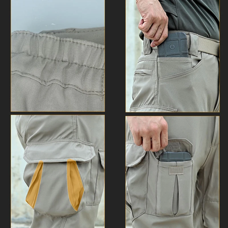 Pantalones tácticos transpirables para hombre con bolsillos cargo - imagen 5