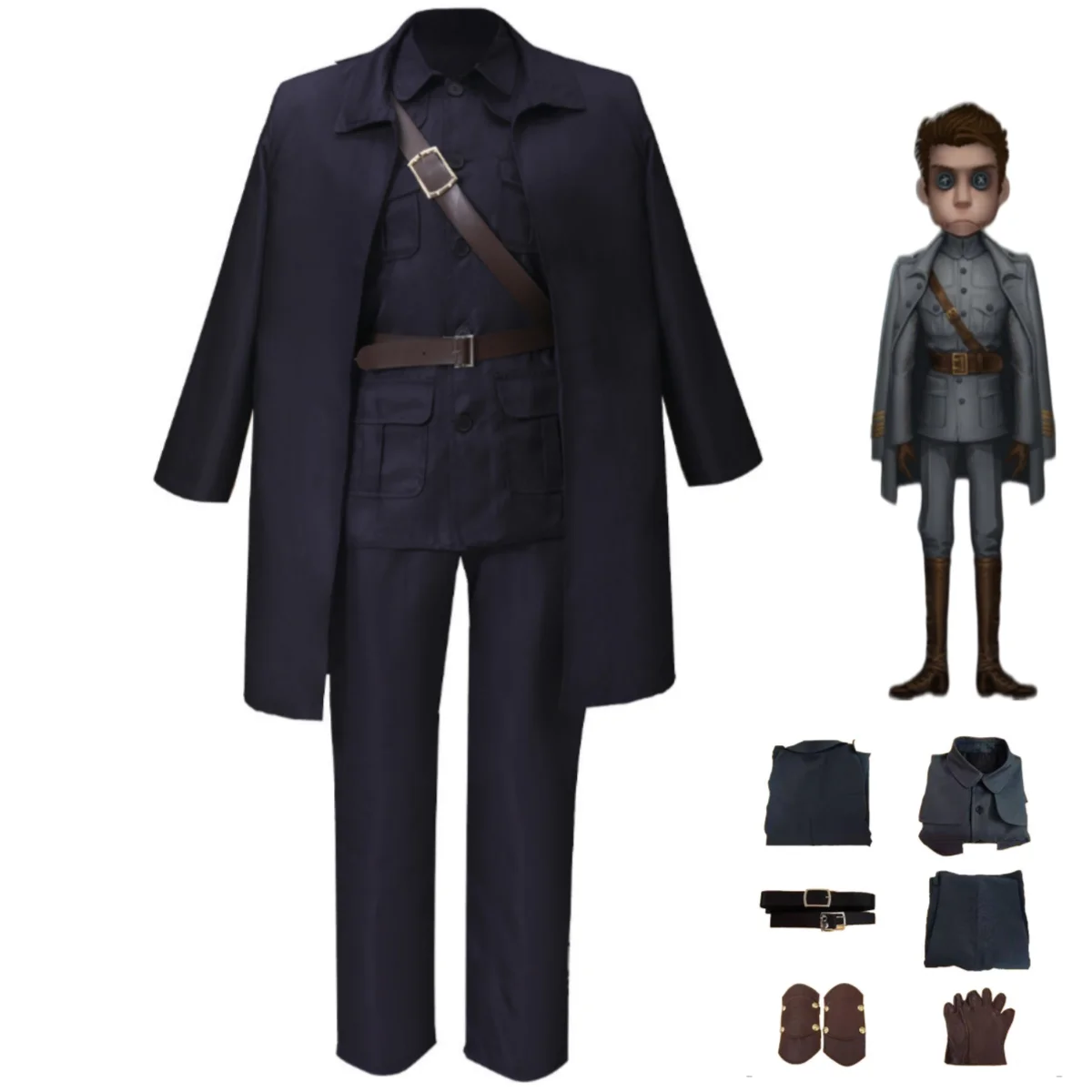 

Костюм для косплея Identity V: Найб Субедар, новый скин, полный комплект, военная форма полковника Дакса, мужской рождественский костюм