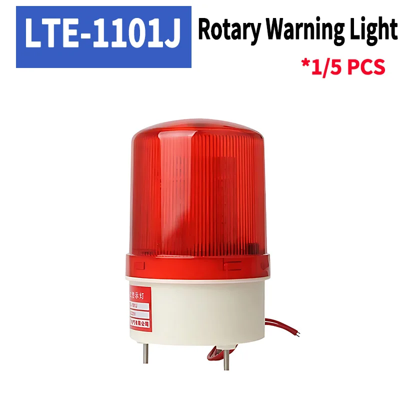 

1/5 PCS LTE-1101 Indicator Light Rotating Beacon Warning No Sound Strobe Alarm Lamp 12V 24V 220V 380V Red LED