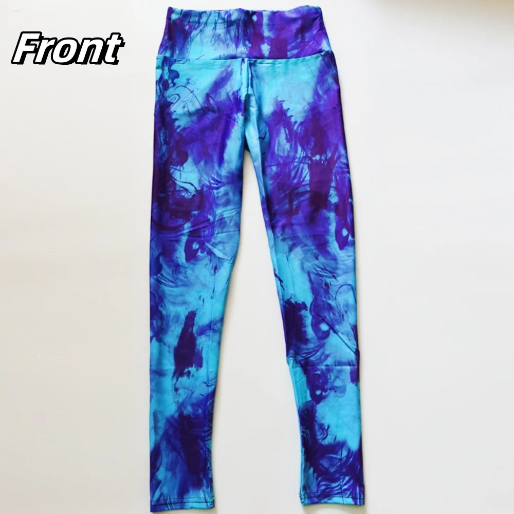 Tie Dye Leggings Gym Women Tights S-XXXL High Waist Push Up Booty Scrunch Sportswear Plus size Fitness Running Workout Leggings