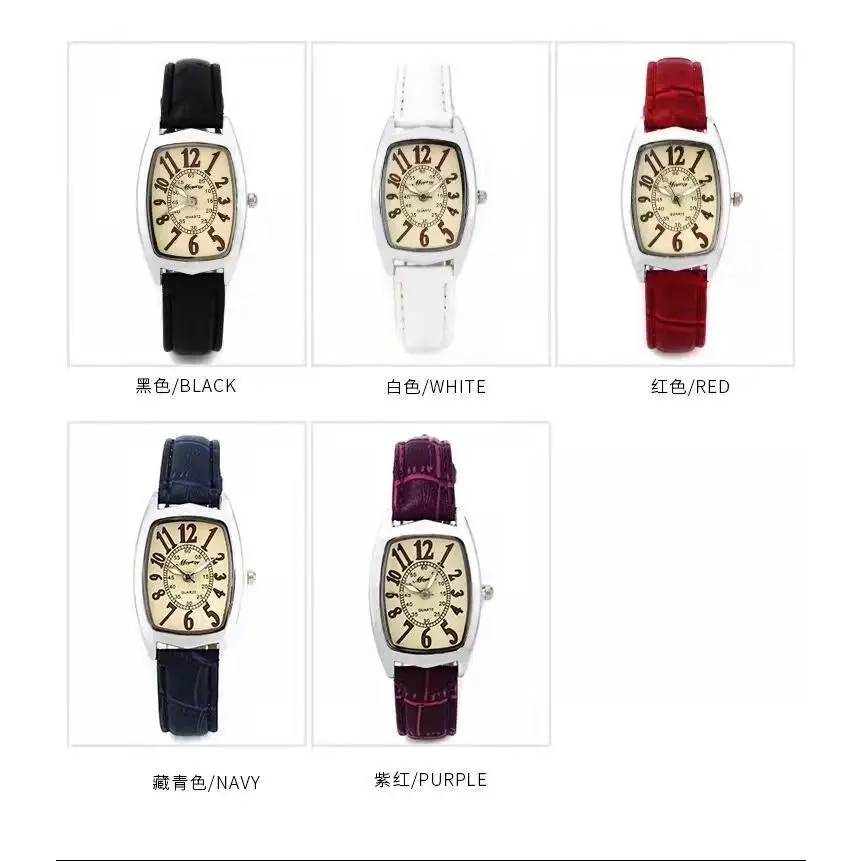 High quality fashion business high quality women luxury brand steel band quartz watch women red classic luxury clock retro