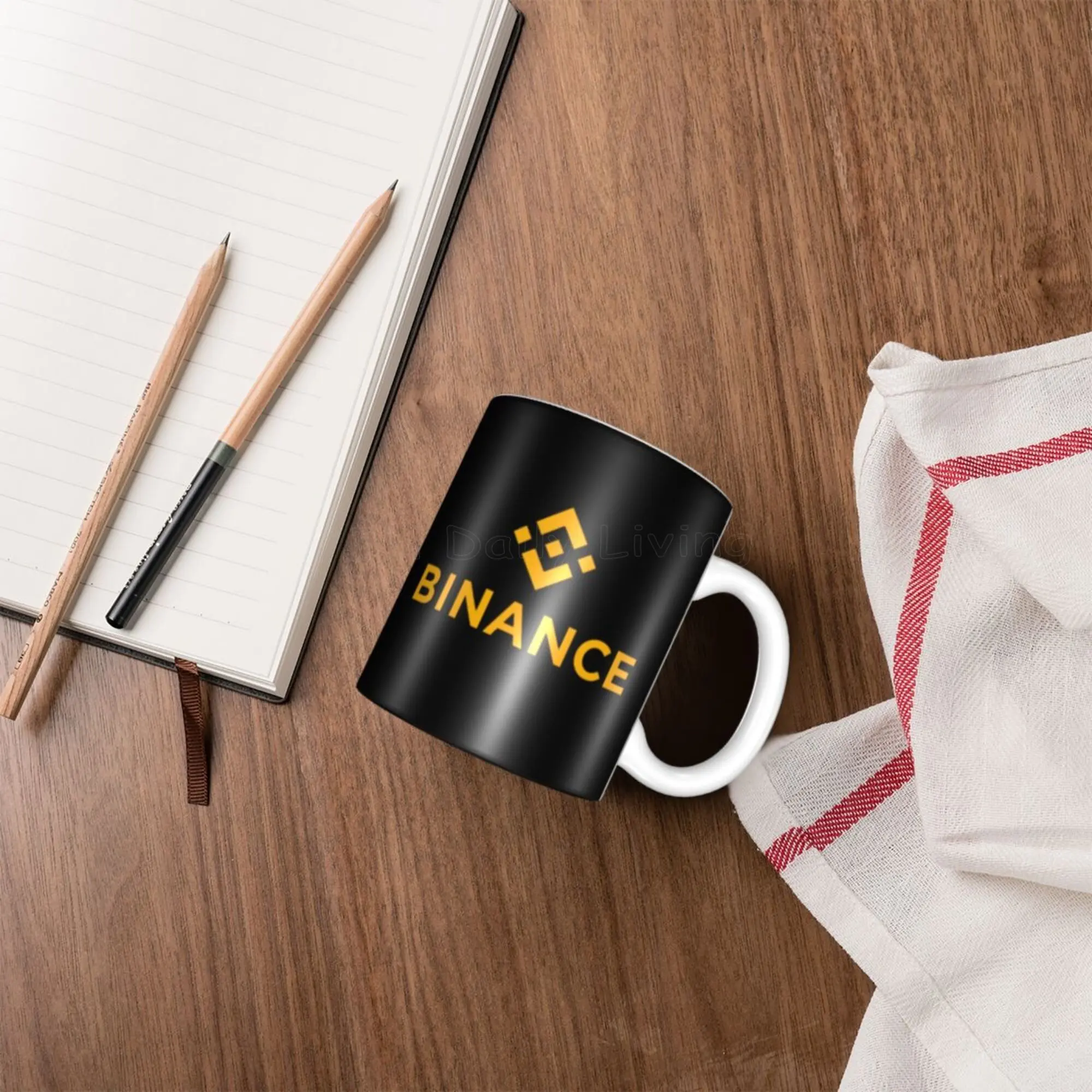 Binance Coin Crypto Miners Creative Coffee Cups 11 oz Fashion Ceramic Mug Tea Milk Cocoa Cup Unique Office Gift