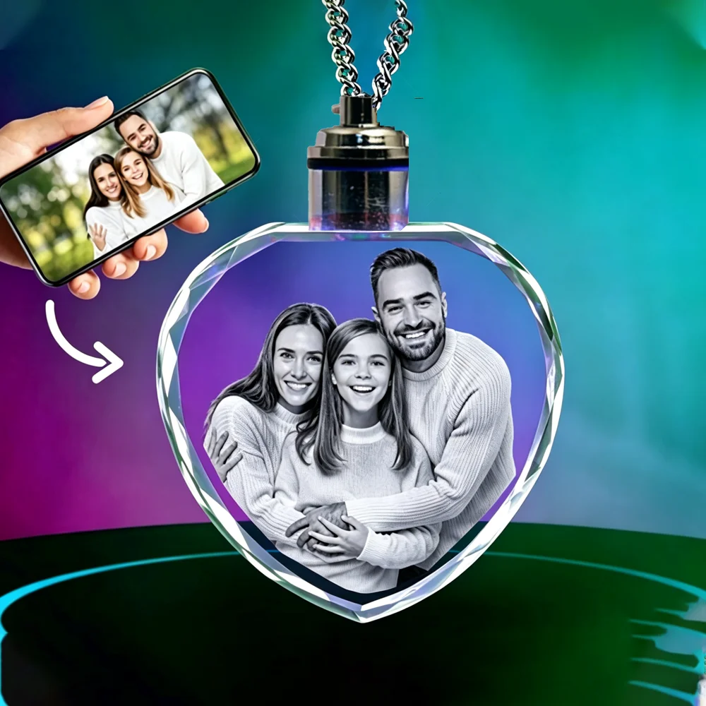 Lot de 5 porte-clés en cristal avec lumière LED intégrée, gravure personnalisée gratuite, porte-clés vierge en cristal, logo personnalisé, cadeaux d'anniversaire DIY