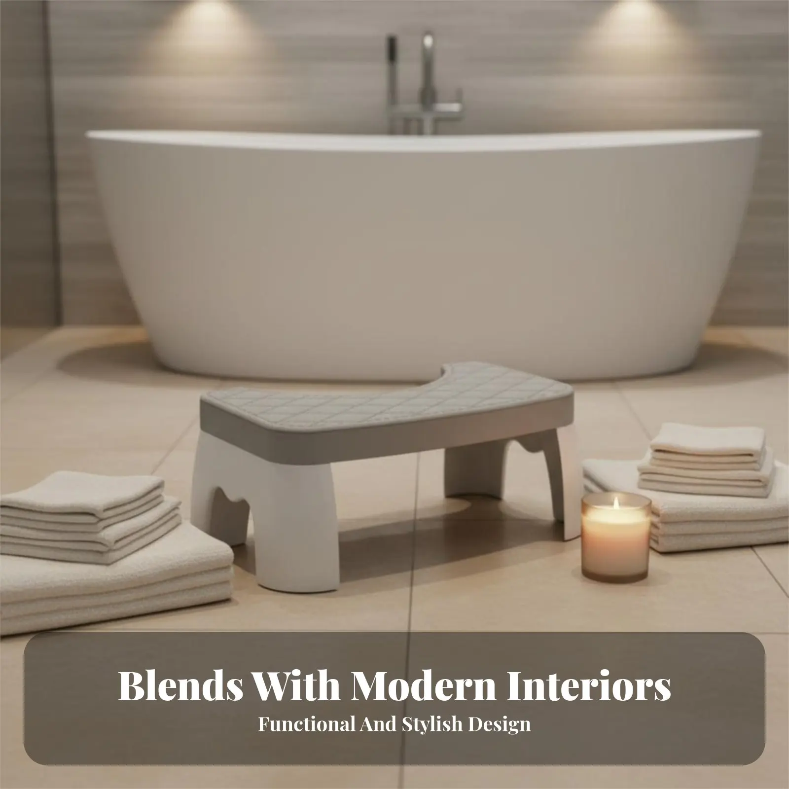 

bathroom posture stool Stool Ergonomic Design crouchting Stool Non-Slip Easy to Clean for Seniors, Adults, Restroom, Home