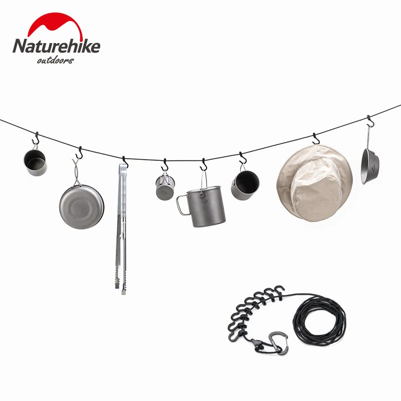 Naturehike Outdoor Hanging Rope Camping Accessories 4.2m Multi-purpose Clothesline Adjustable Anti-slip Canopy Hanging Rope