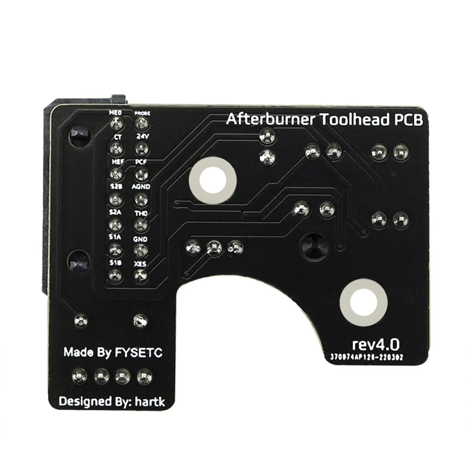 Afterburner Toolhead PCB Board Durable Black for Voron V0.1 Hartk Ab Direct Replaces, 3D Printer Parts, High Performance
