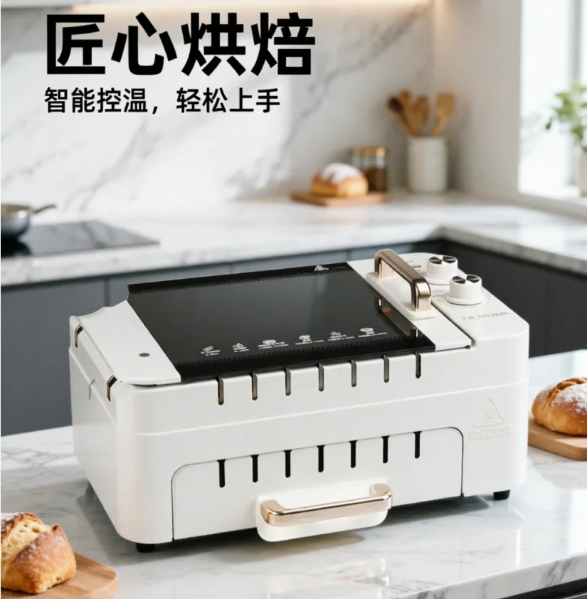 

Электрический гриль-шашлычница Chuanjian 220В с автоматическим вращением, бездымная, для домашнего использования HCW1