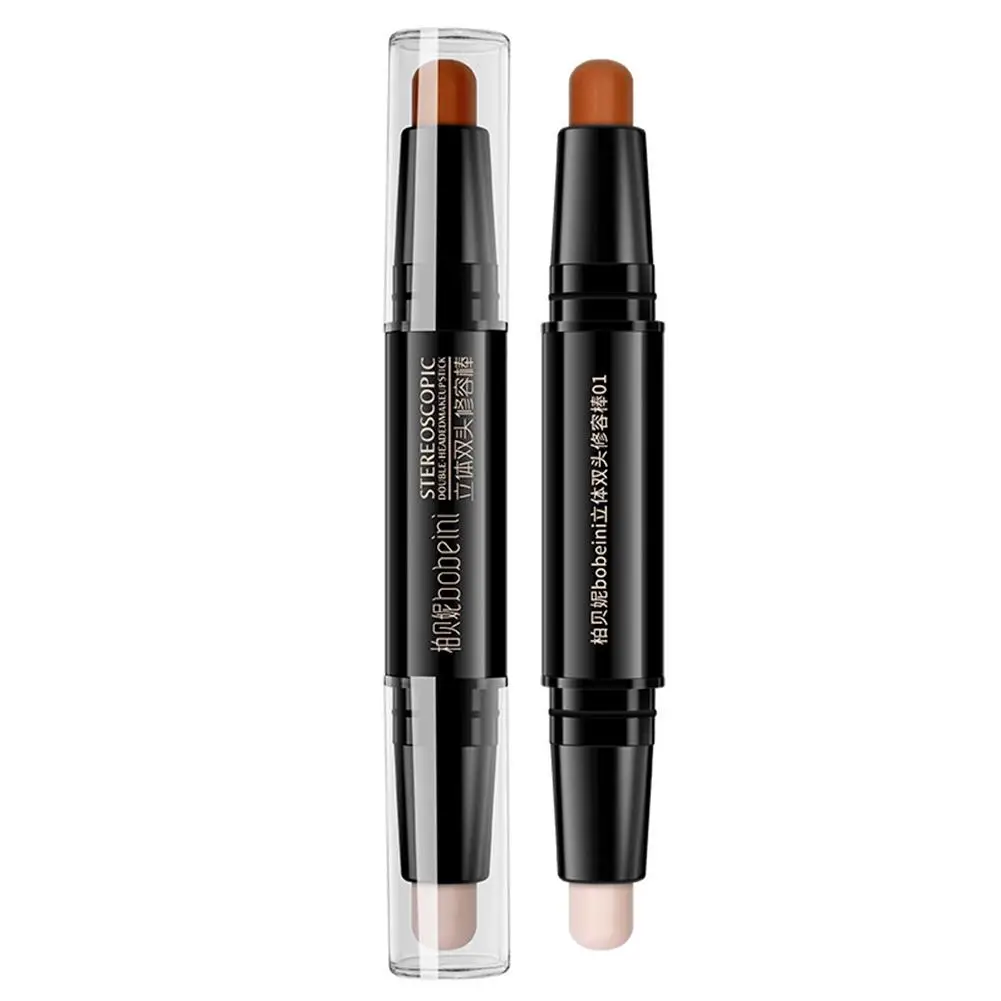 Face Repair Stick Double Concealer Highlight Shadow Waterproof Pen Repair Anti Sweat Face Three-dimensional Mak E9k3