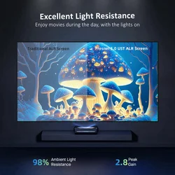 F5USTALR  2024 Fresnel 5.0 UST ALR Projector Screen Fixed Frame Ambient Light Rejecting For Ultra Short Throw Projector 4K 8K 3D