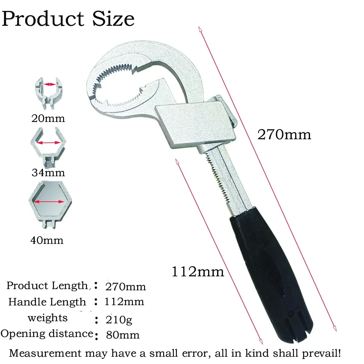 Adjustable Wrench Universal Double Ended Wrench Aluminium Alloy Open End Spanner Bathroom Plumbing Faucet And Sink Repair Tool