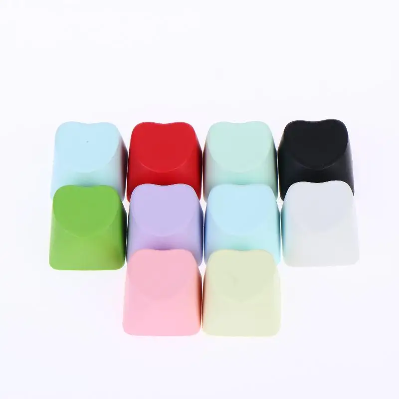 10/20Pcs Heart Shaped Blank PBT Keycaps Thickened 1U OEM Height For Cherry MX Mechanical Keyboard DIY