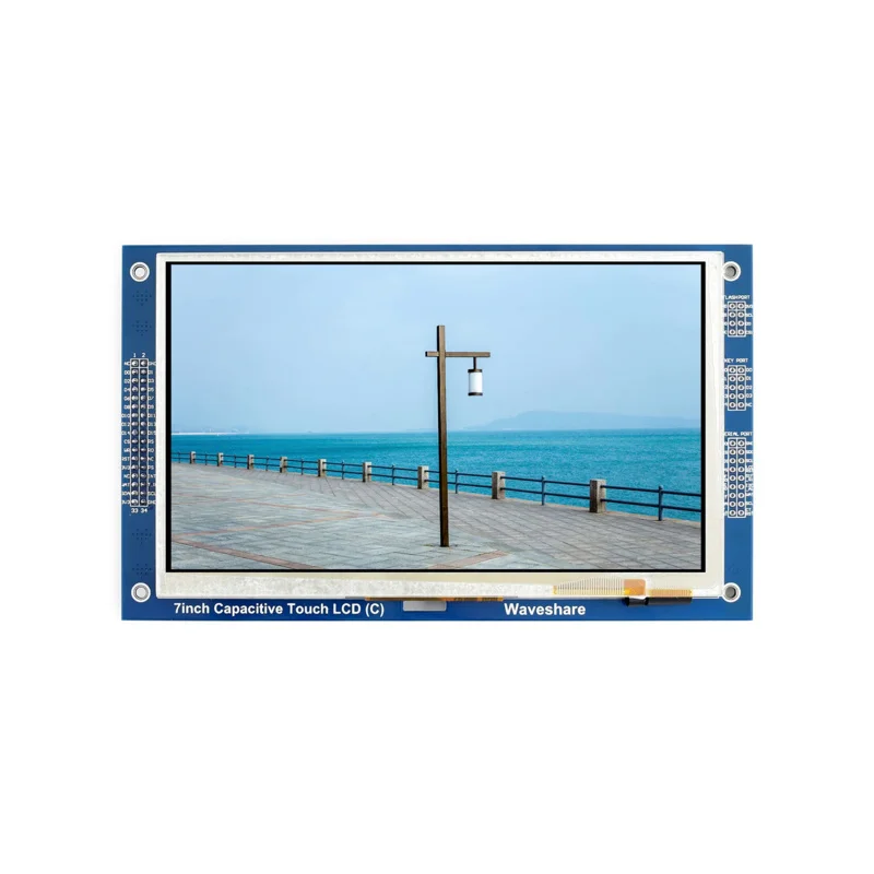 Waveshare-pantalla LCD gráfica Multicolor (C), 7 pulgadas, 800x480, GT911, controlador táctil, TFT, RA8875