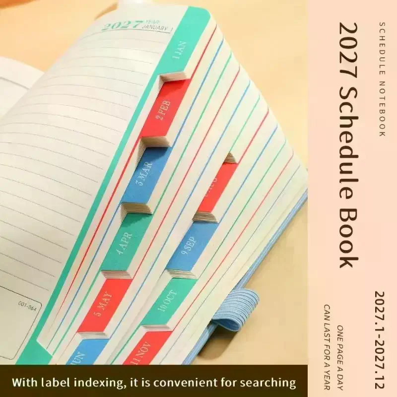 2027 New Calendar Log Self Discipline Check In Time Management 365 Day Plan Office School Supplies