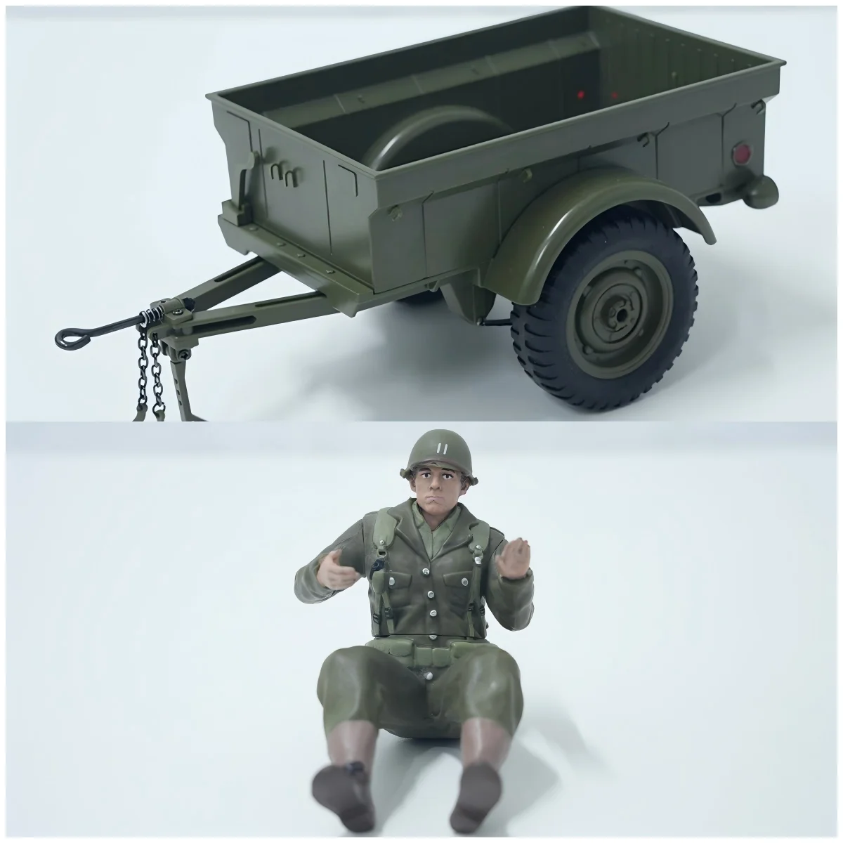 JJRC C8815 RC Auto Onderdelen Accessoires Gun Soldier Trailer Lier Luifel Schokdempers CVD voor C8815 RC Auto Originele Upgrade Deel