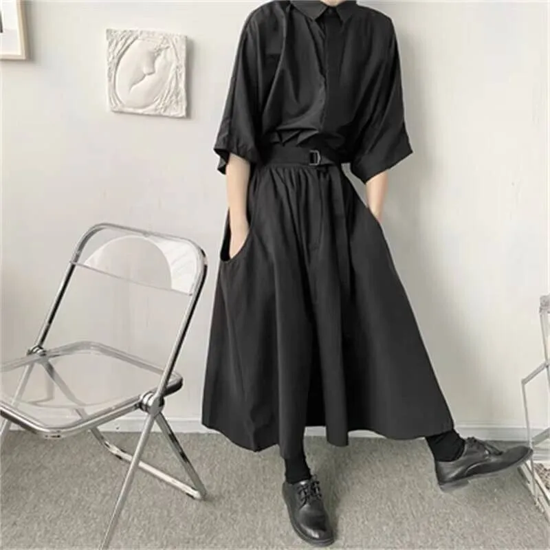 

And New Large Autumn Spring Pants Men's Wide-Leg Pocket Design Couples With The Same Super Loose Large Size Seven Pants