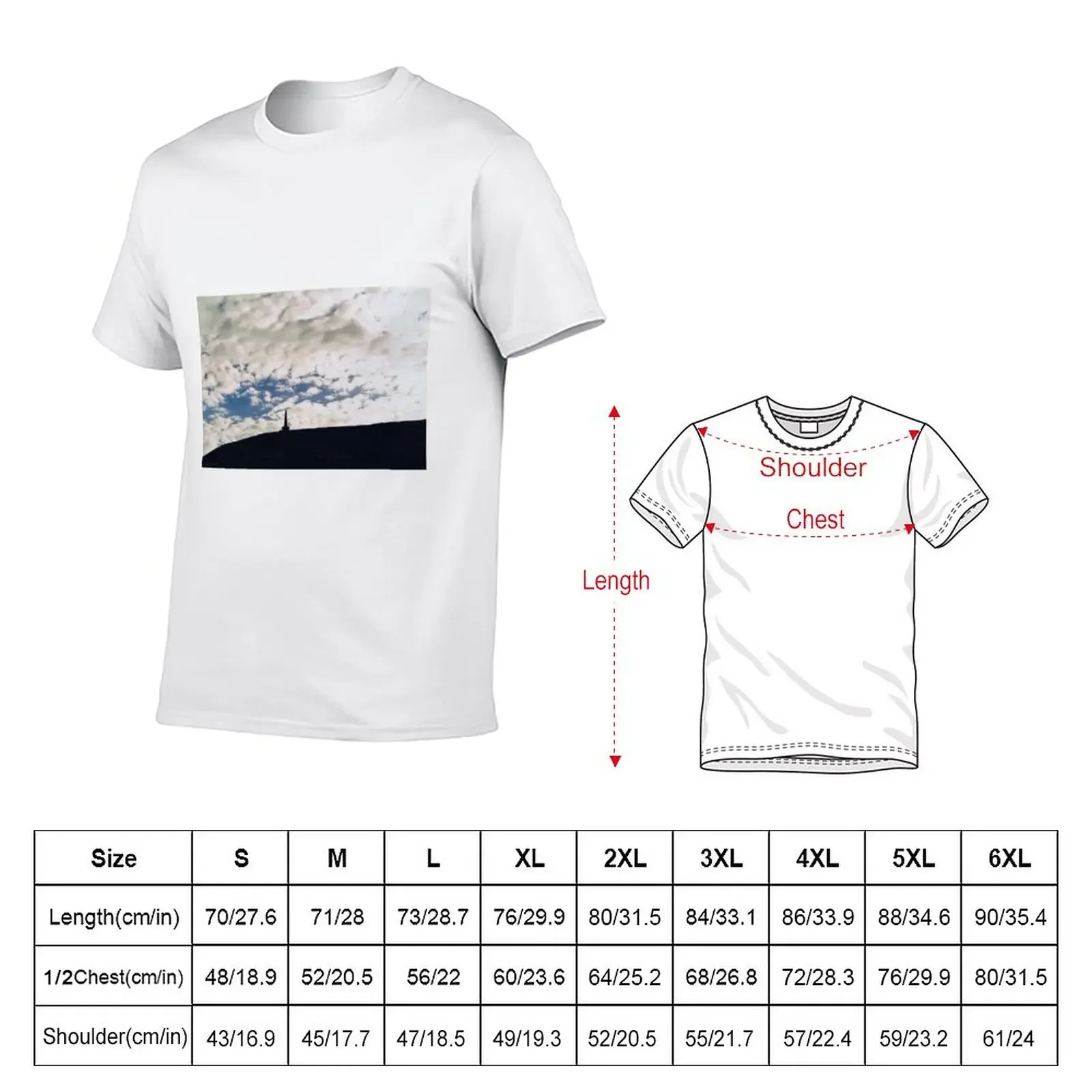 Stoodley Pike, Skies T-Shirt Short sleeve tee oversizeds funny t shirts for men