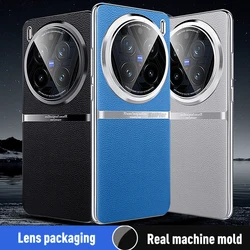 Original Leather Case For Vivo X200 Pro Case Shockproof Back Cover Plating Bumper For X200Pro mini Hard PC Mobile Phone Case