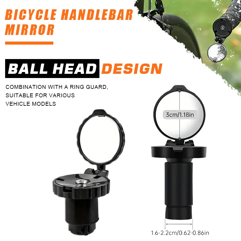 

NPY 2026Велосипедное мини-зеркало заднего вида на руль, регулируемое вращающееся прозрачное велосипедное выпуклое зеркало для MTB, аксессуары для шоссейного велосипеда