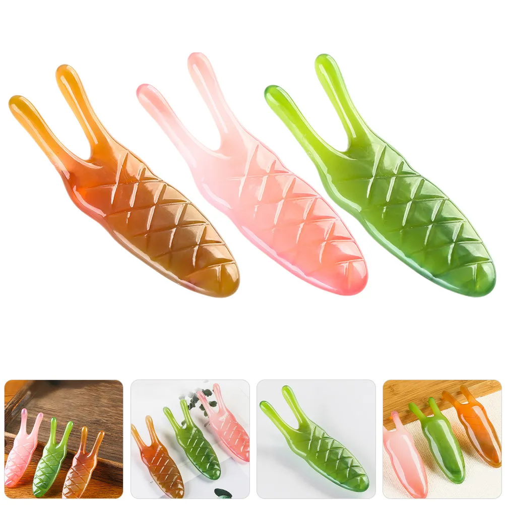 

Набор из 3-х скребков для носа и массажеров для лица: двухзубчатый массажер для носа, ручной инструмент для скульптурирования лица из смолы, усилитель расслабления мышц