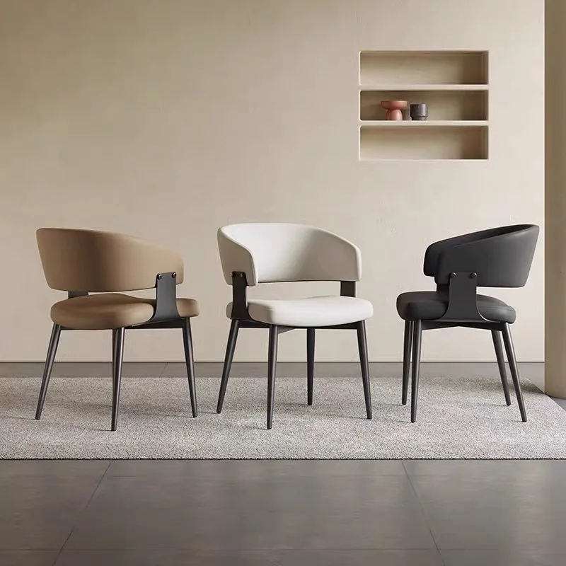 Sillas de comedor de estilo italiano moderno, brazo de diseño, cafetería, sillas de comedor relajantes, muebles con acento minimalista, Cadeiras Lscy