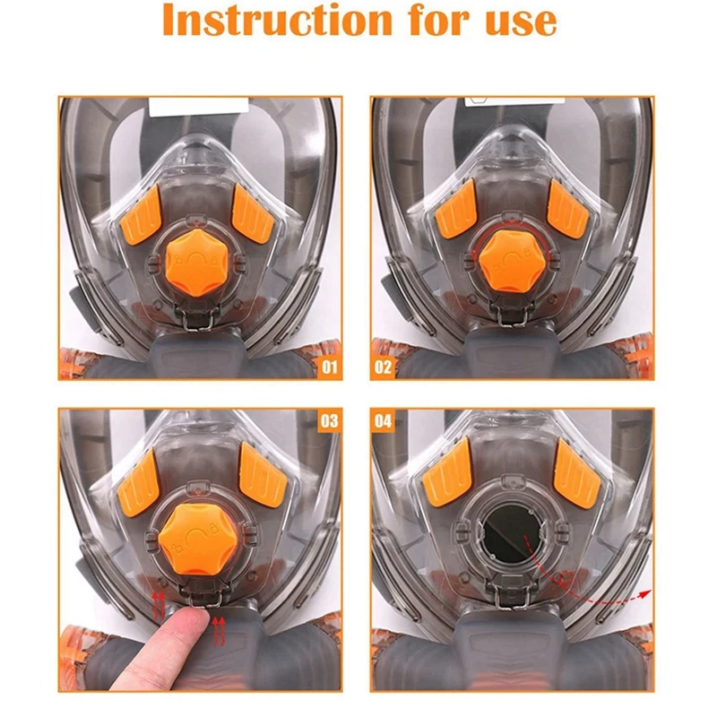 New-2X Snorkel Mask Man Woman Scuba Underwater Full Face Diving Mask Snorkeling Masks 180 View Anti-Fog Anti-Leak(L/XL)