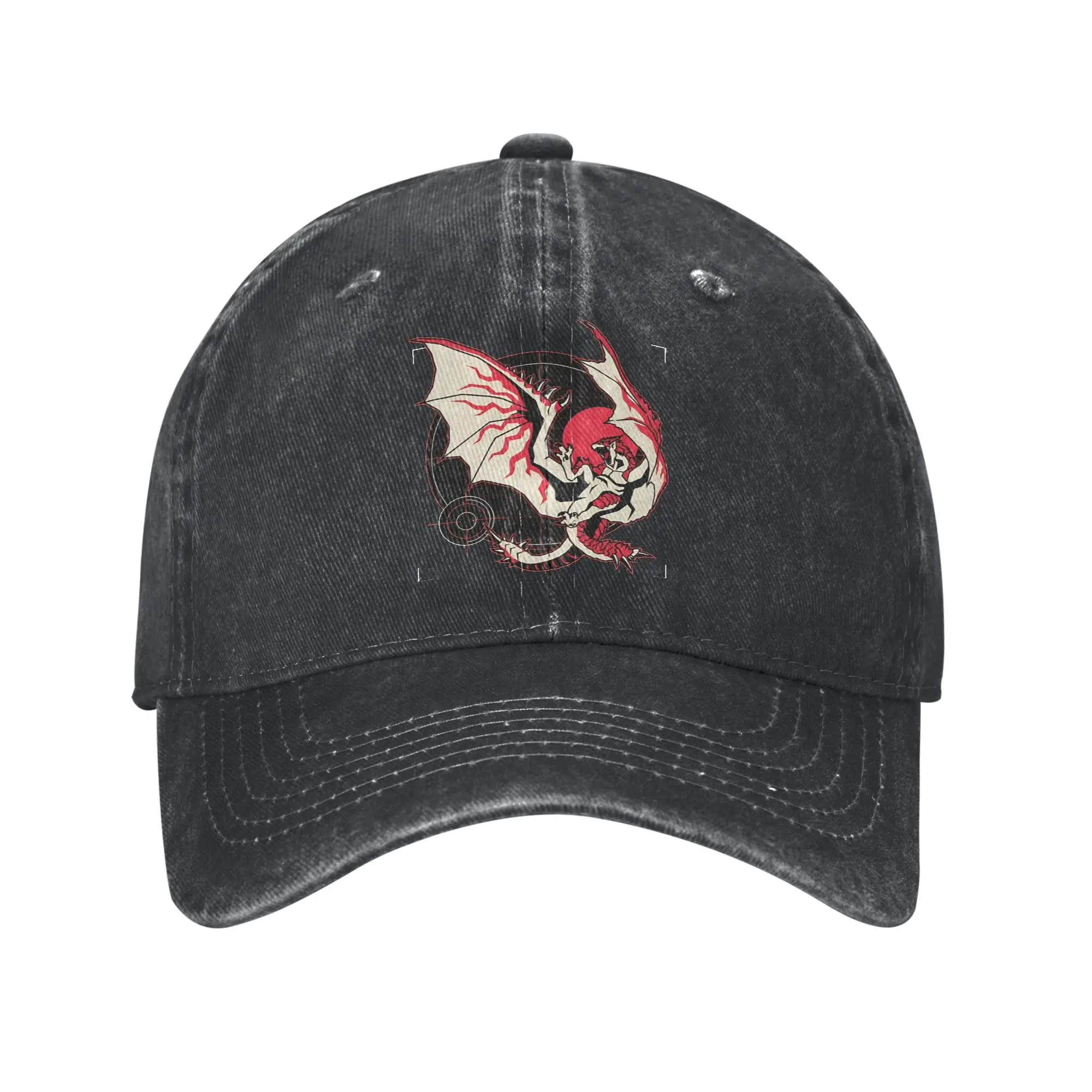 Rathalos Monster Hunter Techwear Gamer  Trucker Hats Outfit For Men Women Baseball Caps  Vintage Headwear Snapback Caps