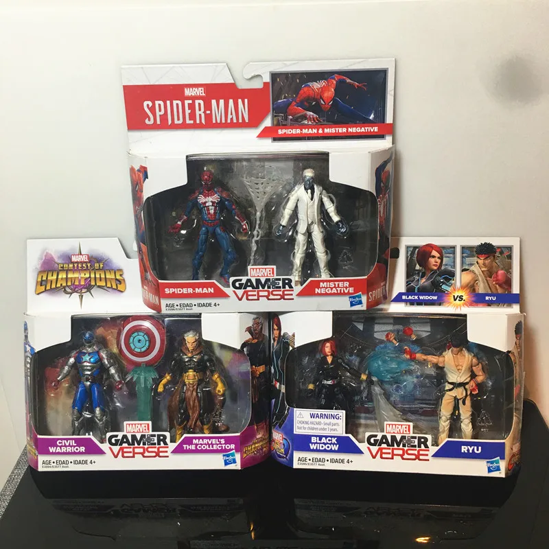 

In Stock Hasbro Marvel Marvel 3.75″ Super Movable Spider-man Negative Mr. Long Civil War War Daredevil Collector Figures Kids Gi