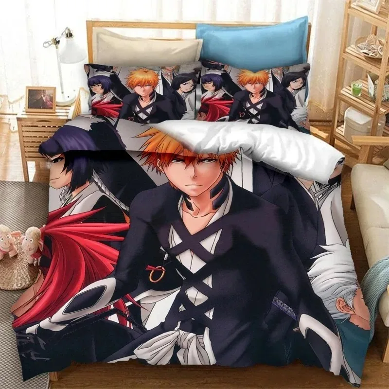 

Anime Bleach Thousand-Year Blood War Bedding Set Bedroom Soft Modern Bedspreads Comefortable Duvet Cover Quilt Cover Pillowcase