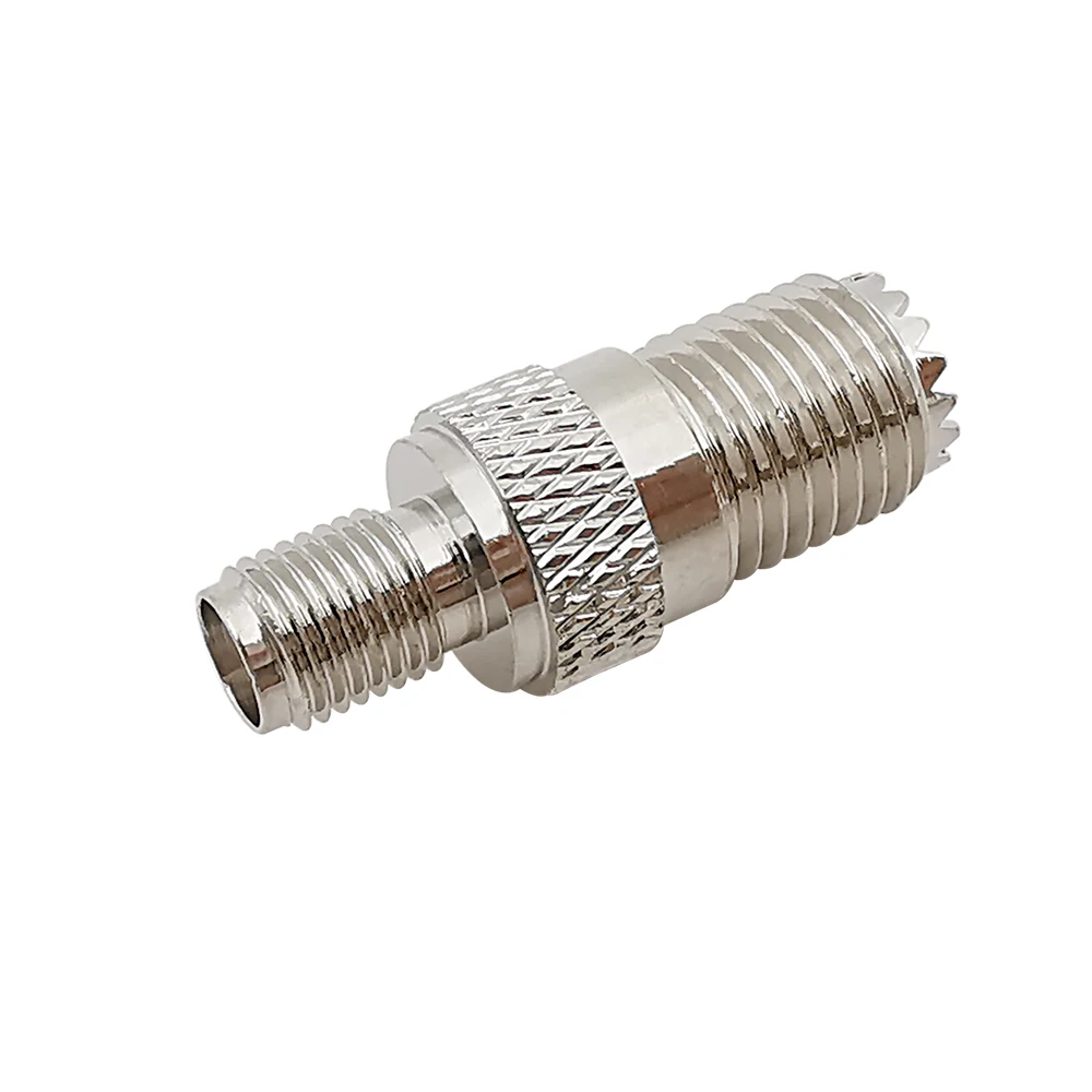 1Pcs Nickel-Plated Mini UHF Female to SMA Female Connector Coaxial Coax Adapter Mini UHF Jack to SMA For Wireless Radios Antenna