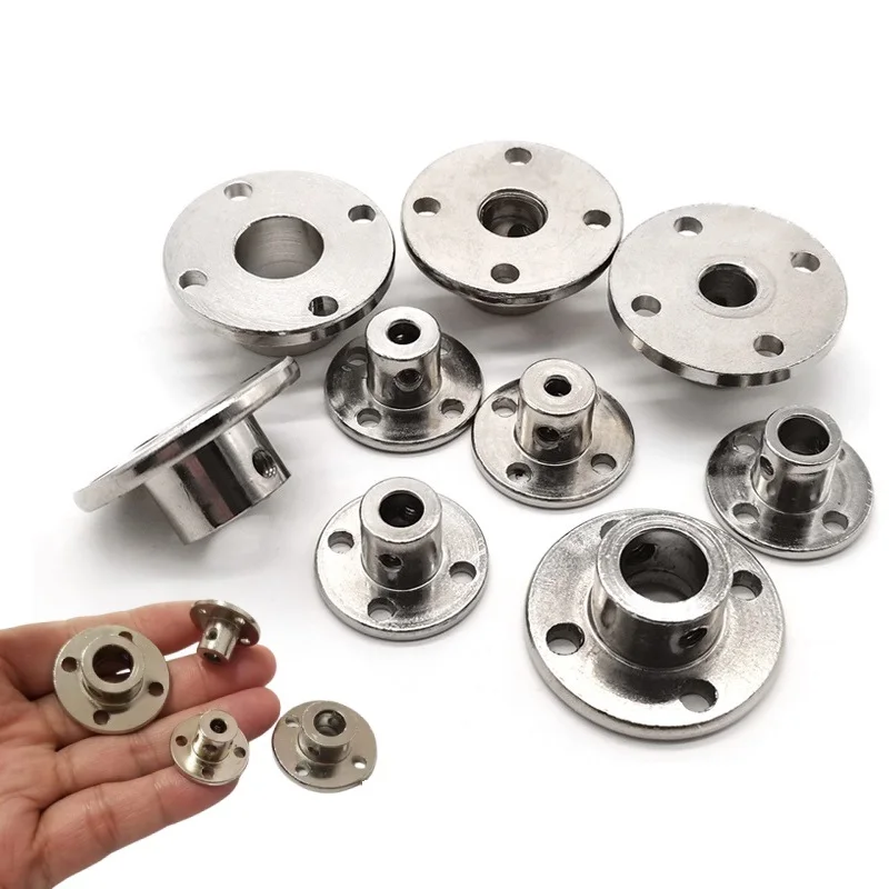 1/2/5pcs Rigid Flange Coupling 3/3.17/4/5/6/6.35/7/8/10/11/12mm Motor Guide Shaft Coupler Connector With Screw Wrench