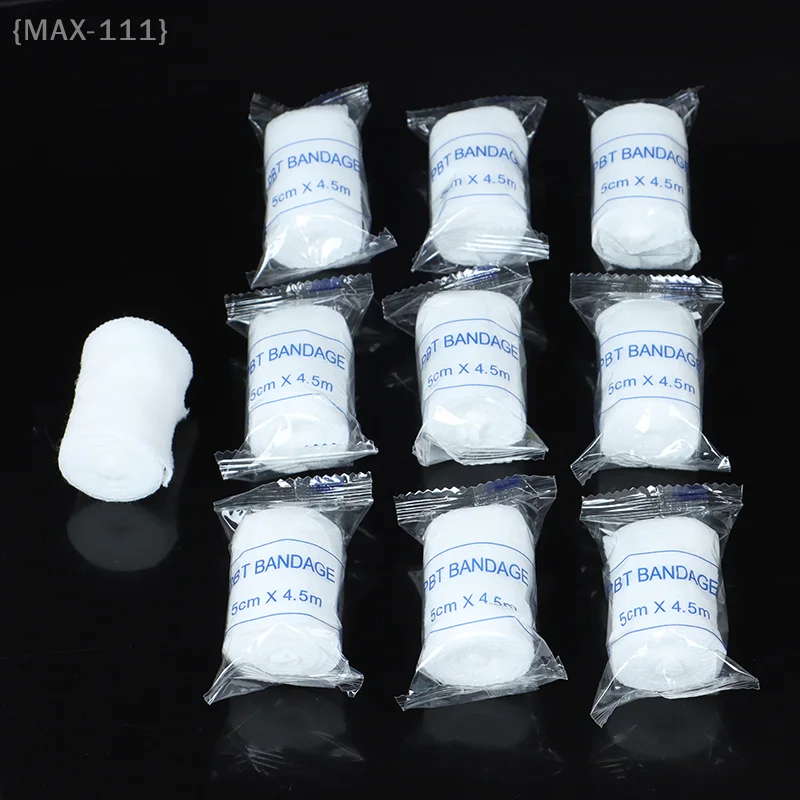 

【F2-MAX111】10 rolls/lot 5cmx4.5m PBT Elastic Bandage First Aid Kit Gauze roll Dressing