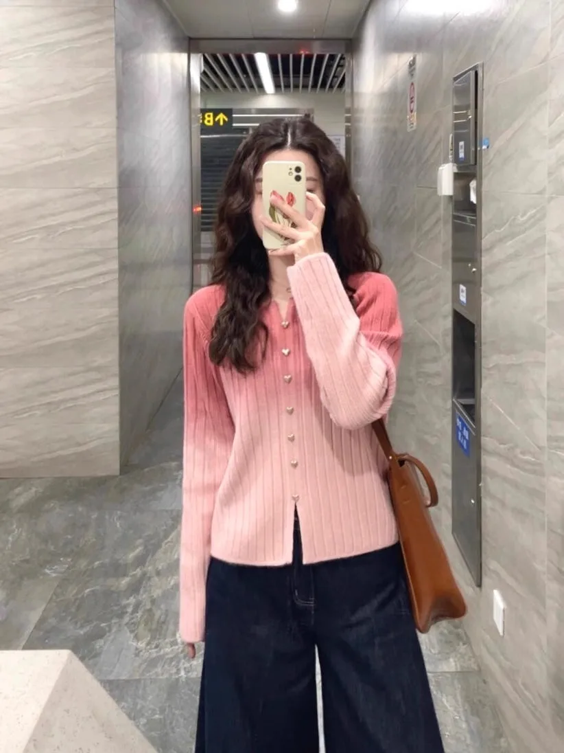 Maglioni Maglioni Cardigan Donna Funky Chenille Bottoni fantasia Fidanzata Pomeriggio Y2K Elegante Ladylike Femminile Morbido Peluche Accogliente