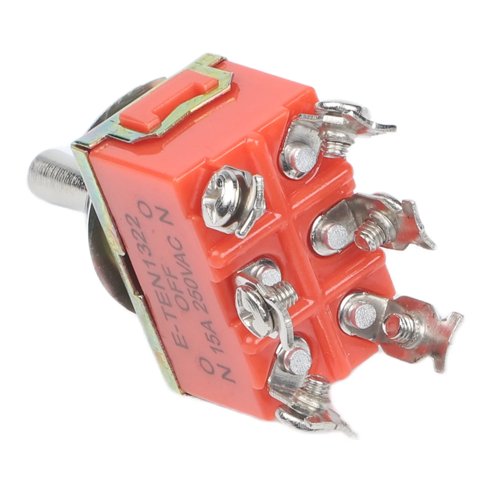 E-TEN1322 15A 250V 3 Position Rocker Switch for Toggle Switch Control 6 Terminal SPST On-Off 1NC+1NO 12mm Panel Cutout
