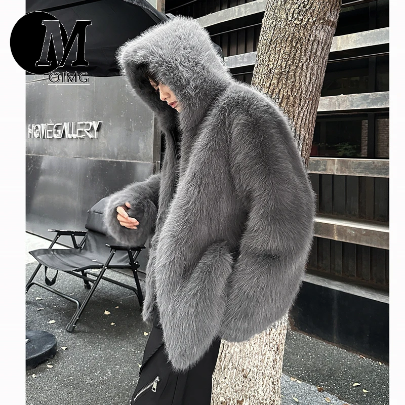 [OIMG]  Super Quality Handmade Fur, Coat, Thick Hooded Warm Cotton Jacket