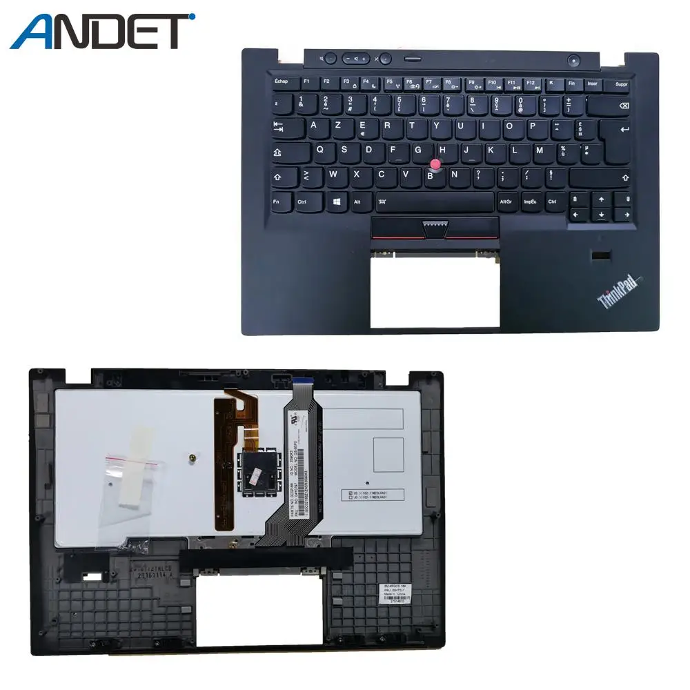 New Original for Lenovo ThinkPad X1 Carbon 1st Gen Type 34xx Backlit Keyboard + Palmresst Cover Without Touchpad 00HT011